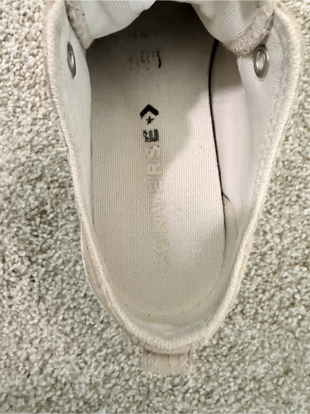 Converse Low Top Sneakers in Cream and White - Picture 5 of 7